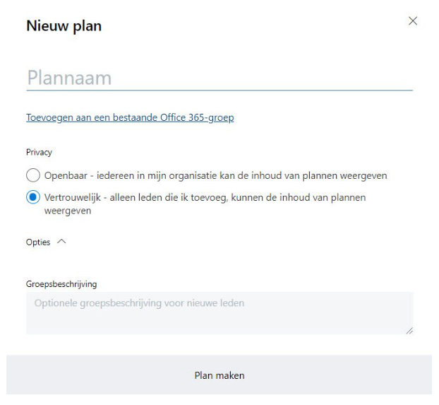 Planner plan maken