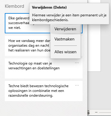 klembordgeschiedenis wissen