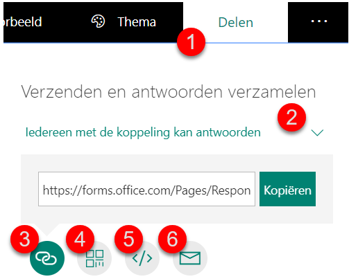 Microsoft Forms instellen