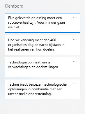 windows-10 gekopieerde items